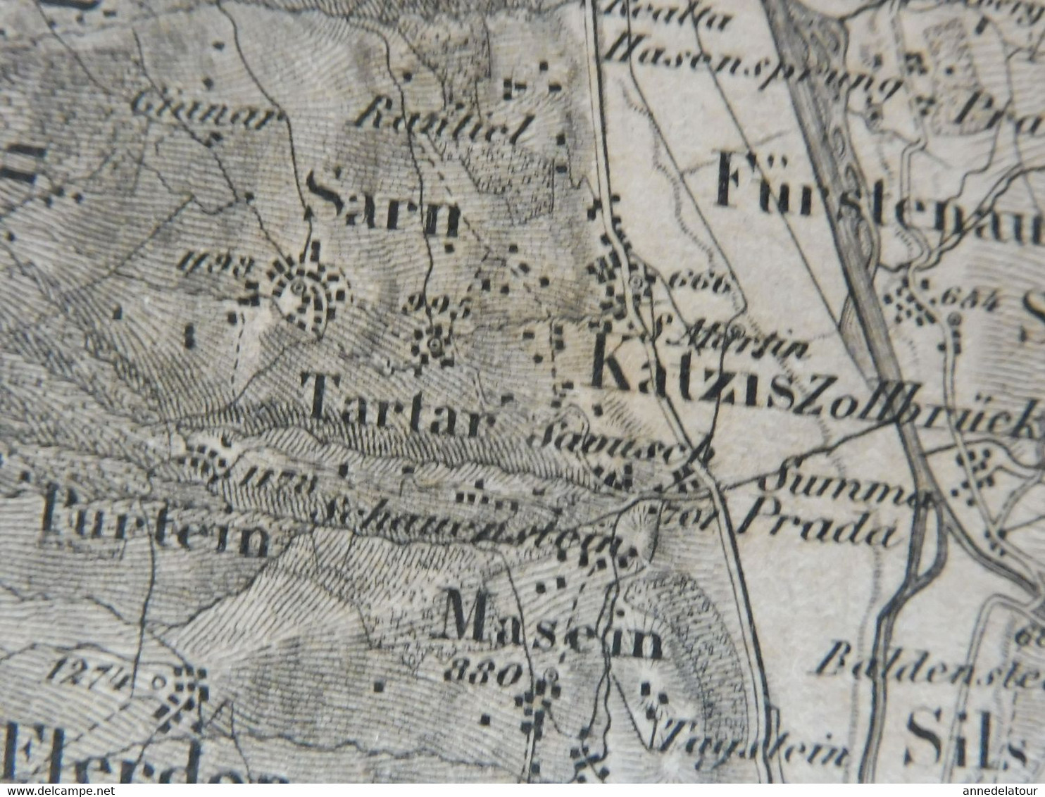 1859 Grande Carte Ancienne SCHWEIZ  N° 14 (Altdorf, Chur ) - EIDGENÖSSISHES MILITAIR ARCHIV  Par G. H. Dufour - Topographical Maps