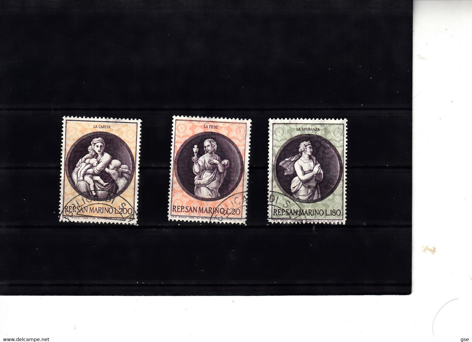 SAN MARINO  1969 - Sassone 791/3 - Natale - Arte - Used Stamps