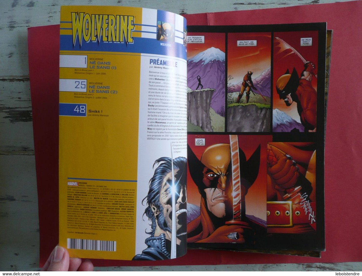 LOT 14 WOLVERINE N 155 - 157 164 - 168 170 - 173 178 191 DECEMBRE 2006 A DECEMBRE 2009 NE DANS SANG MARVEL COMICS PANINI - Marvel France