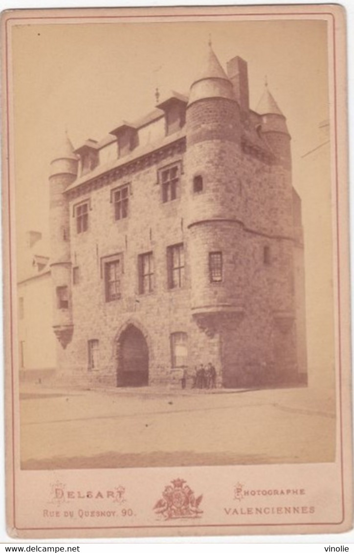 23-GF-247 : PHOTO FORMAT 16.5 CM X 11 CM COLLEE SUR CARTON FORT. CONDE SUR ESCAUT  CHATEAU DES DUCS DE CROUY - Conde Sur Escaut