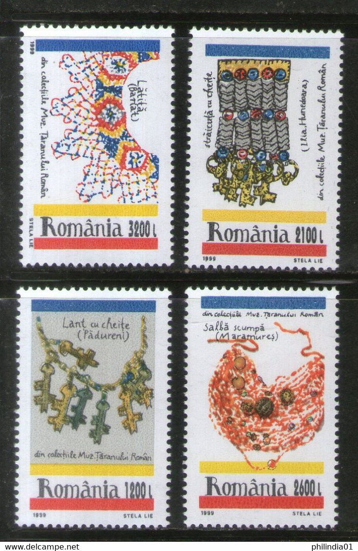 Romania 1999 Jewelry Art Sc 4290-93 MNH # 938 - Minéraux