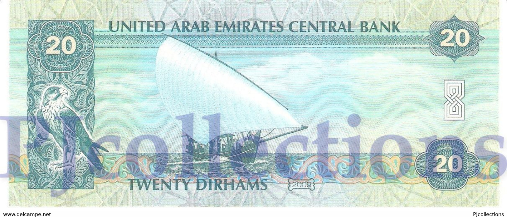 UNITED ARAB EMIRATES 20 DIRHAMS 2009 PICK 28a UNC - Emirats Arabes Unis