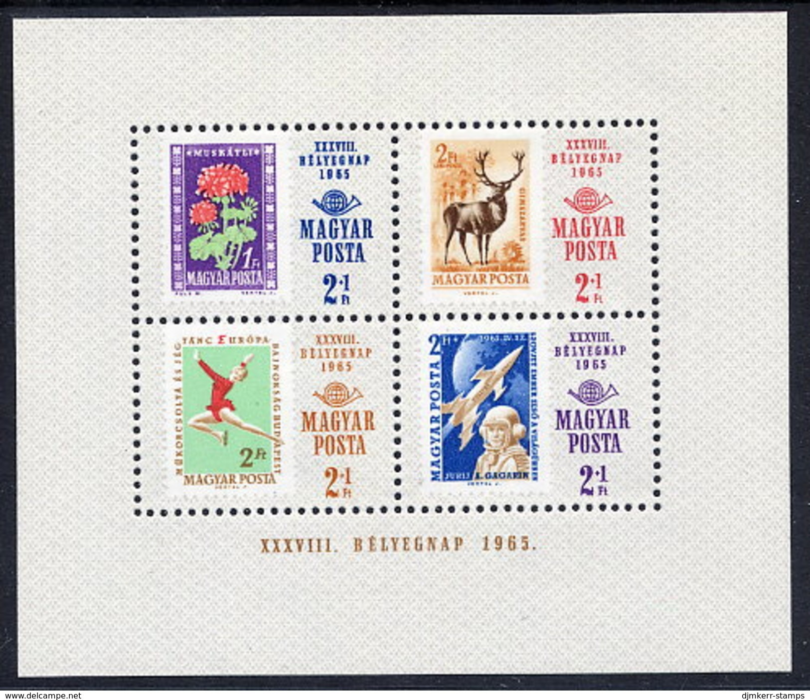 HUNGARY 1965 Stamp Day  Block MNH / **.  Michel Block 51 - Blocs-feuillets