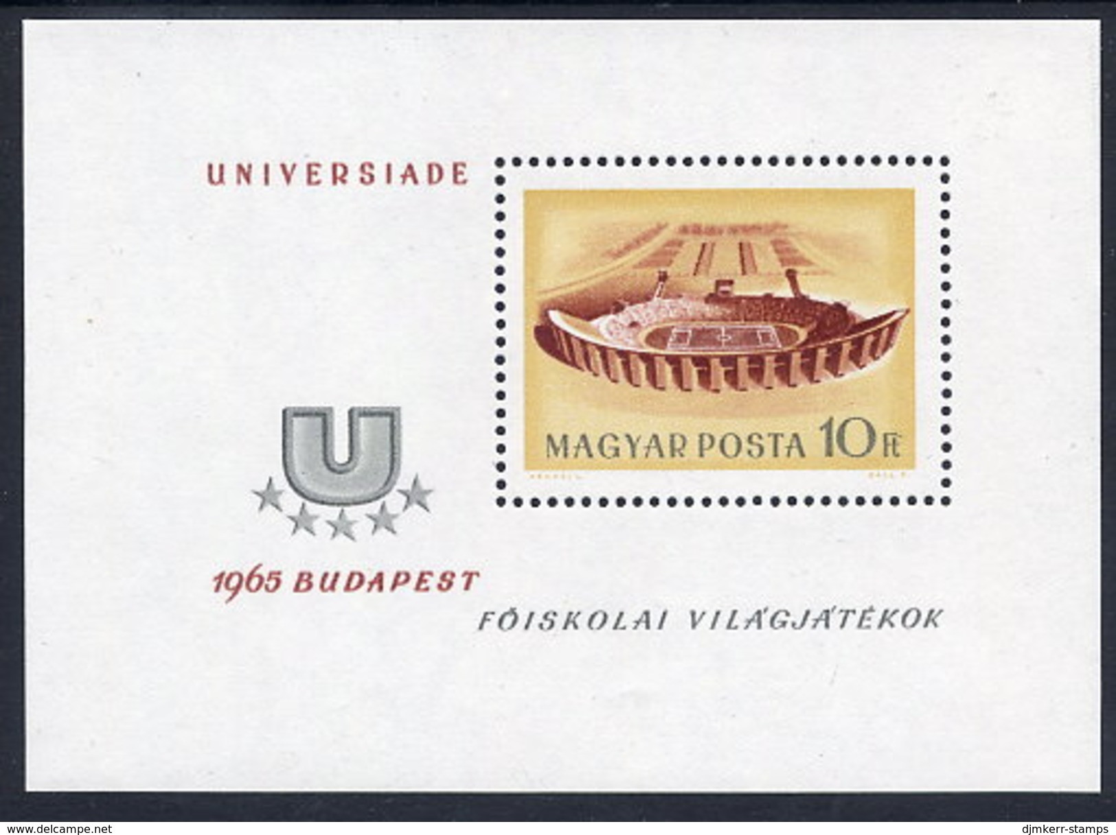 HUNGARY 1965 Universiade Games  Block MNH / **.  Michel Block 50 - Blocs-feuillets