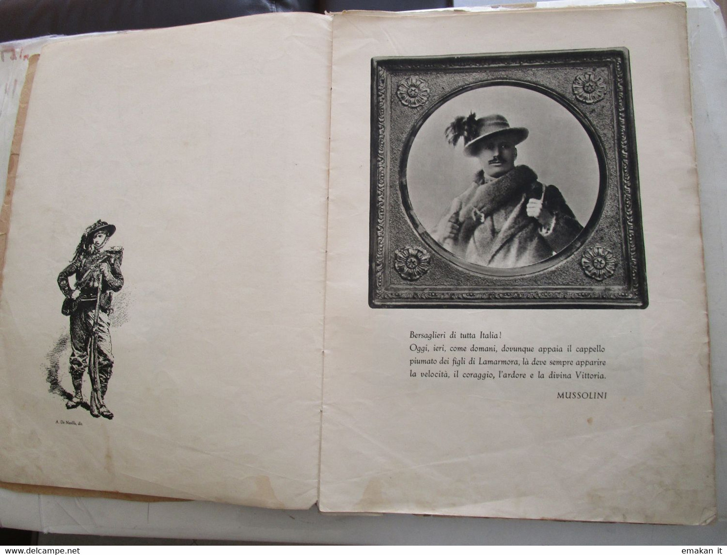 # I BERSAGLIERI 1836 - 1936 Di Associazione Nazionale Bersaglieri Ed. Alfieri 1936 MUSSOLINI / LAMARMORA / TRIESTE / A.O - First Editions