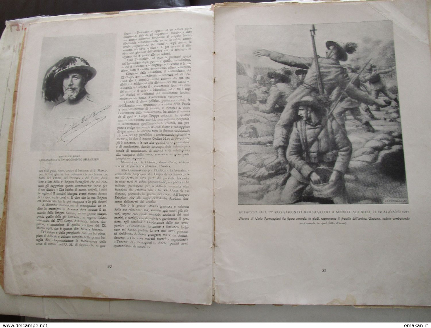 # I BERSAGLIERI 1836 - 1936 Di Associazione Nazionale Bersaglieri Ed. Alfieri 1936 MUSSOLINI / LAMARMORA / TRIESTE / A.O - First Editions