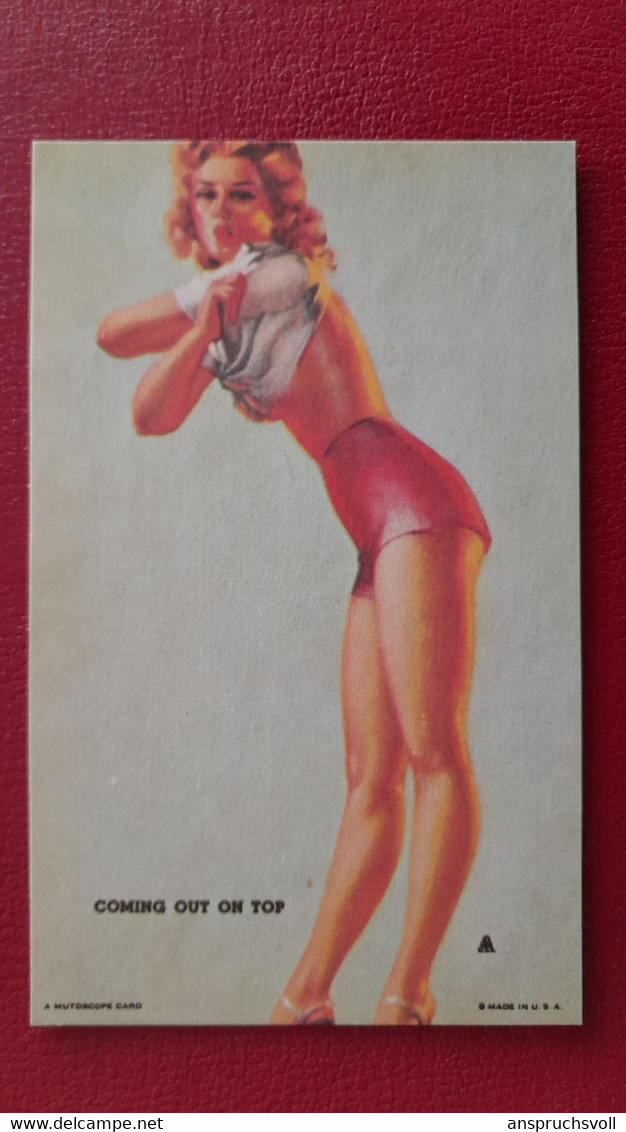 CPA - PIN UPS - FEMMES - A MUTOSCOPE CARD - Coming Out On Top - Pin-Ups