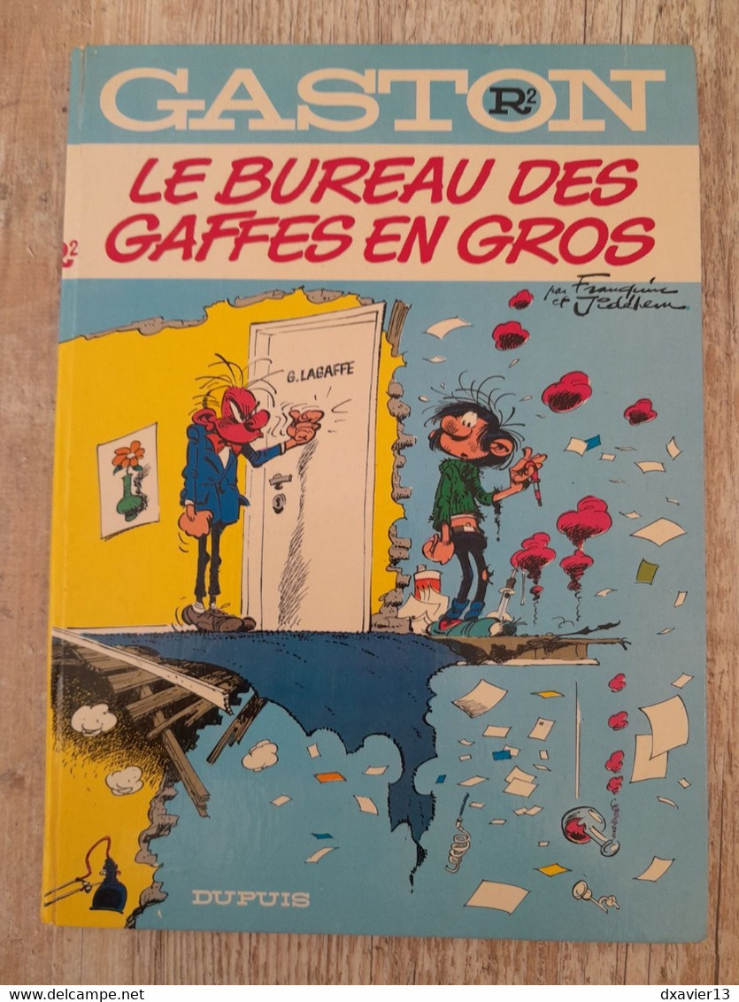 Bande Dessinée Dédicacée -  Gaston R2 - Le Bureau Des Gaffes En Gros (1972) - Opdrachten