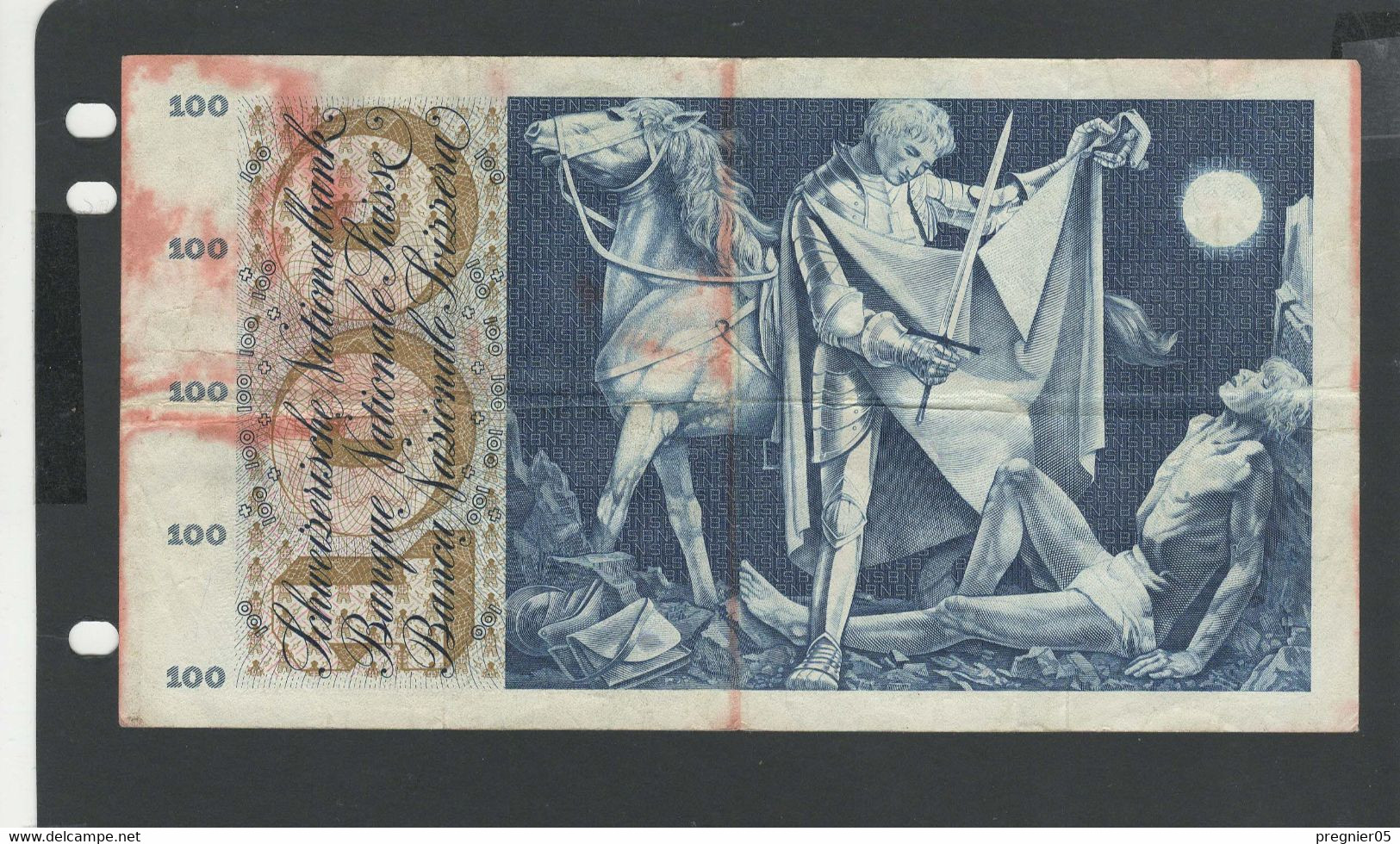 SUISSE - Billet 100 Francs 1957 TB/F Pick-49b N° 74493 - Suisse