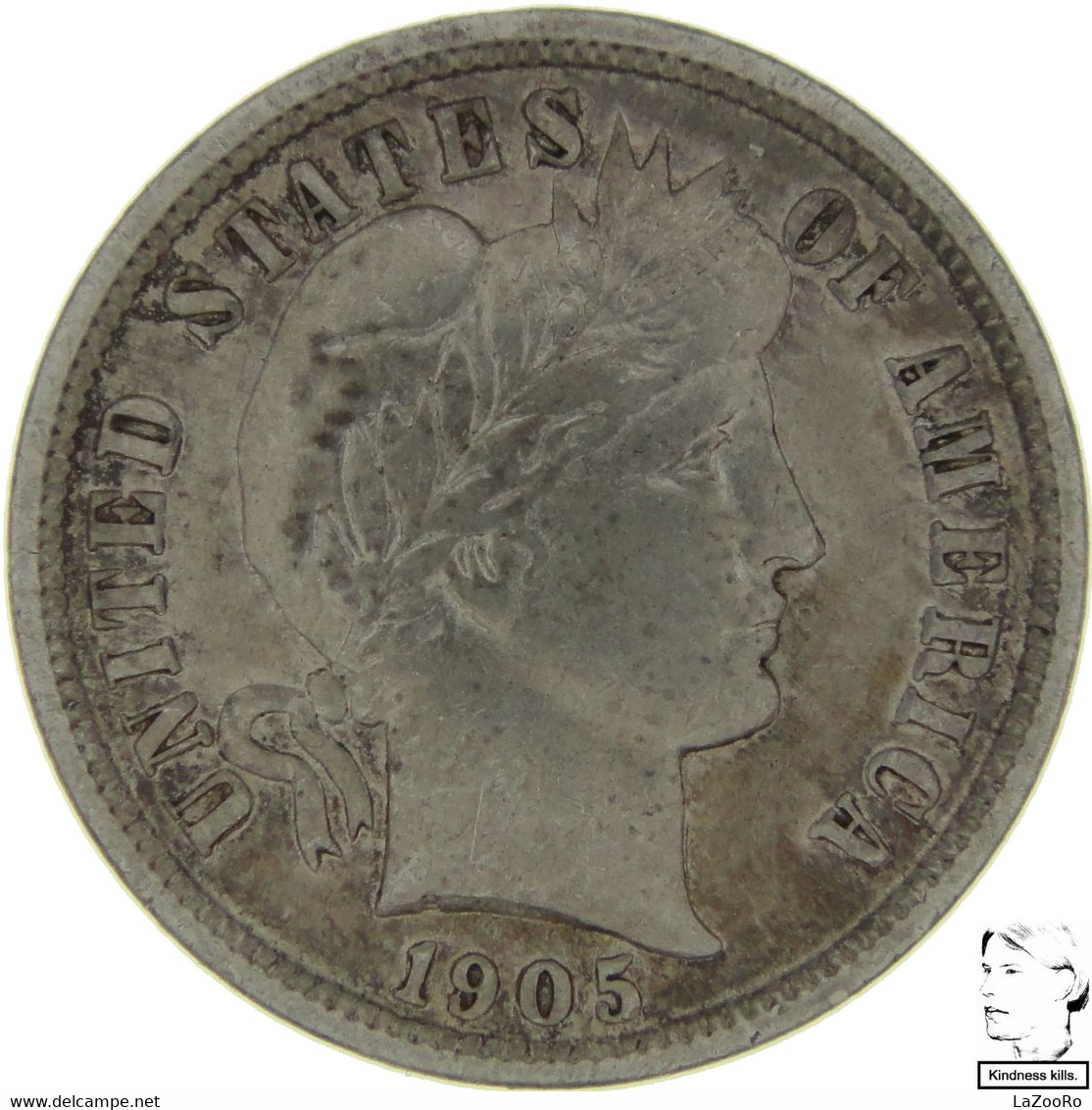 LaZooRo: United States 10 Cent 1 Dime 1905 S XF / UNC  - Silver - 1892-1916: Barber