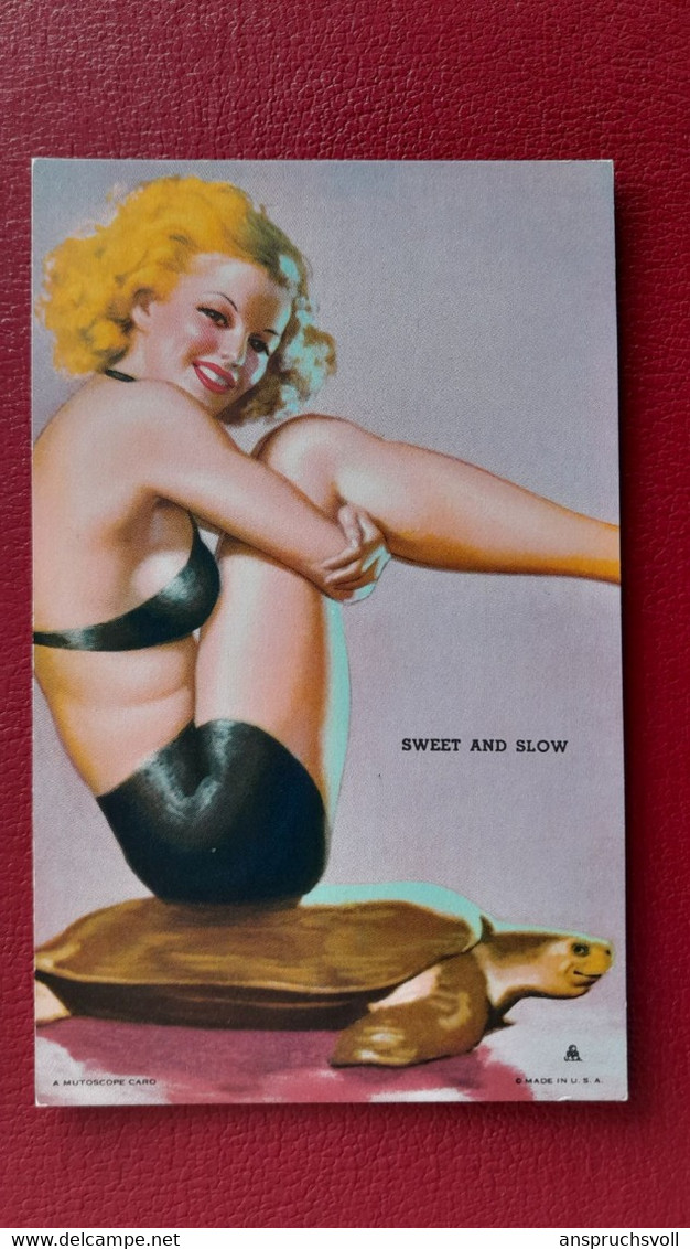 CPA - PIN UPS - FEMMES - A MUTOSCOPE CARD - Sweet And Slow - Pin-Ups