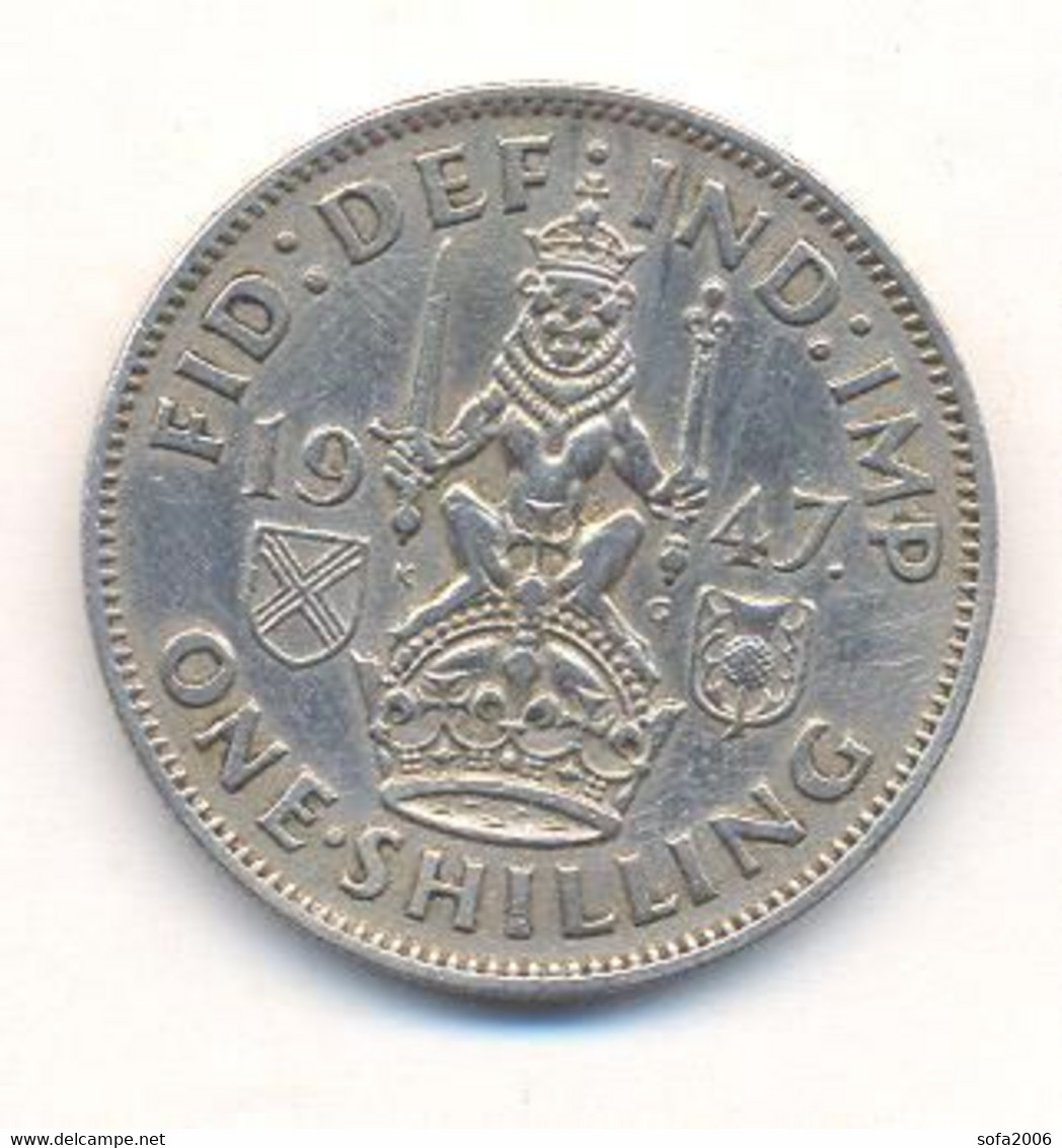 Great Britain 1947 GEORGE VI ONE SHILLING - K. 1/2 Crown