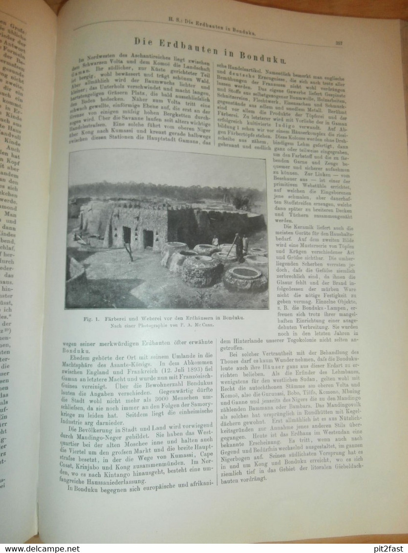 Völkerkunde Juli-Dezember 1899, gebundene GLOBUS Zeitschriften , Expedition , Kolonie , Reise , Berichte , Etnologie  !!