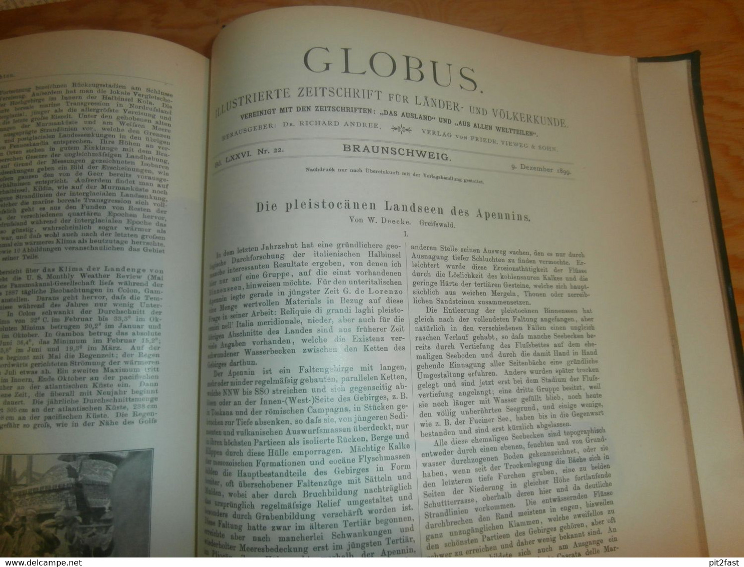 Völkerkunde Juli-Dezember 1899, gebundene GLOBUS Zeitschriften , Expedition , Kolonie , Reise , Berichte , Etnologie  !!