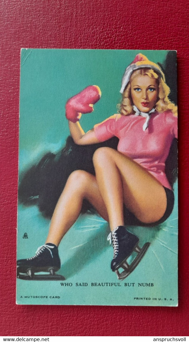 CPA - PIN UPS - FEMMES - A MUTOSCOPE CARD - Who Said Beautiful But Numb - Pin-Ups
