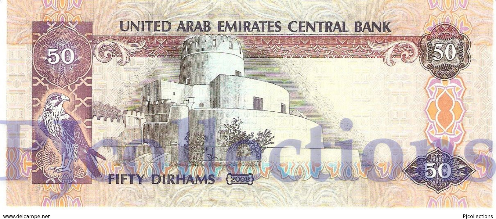 UNITED ARAB EMIRATES 50 DIRHAMS 2008 PICK 29c UNC - Ver. Arab. Emirate