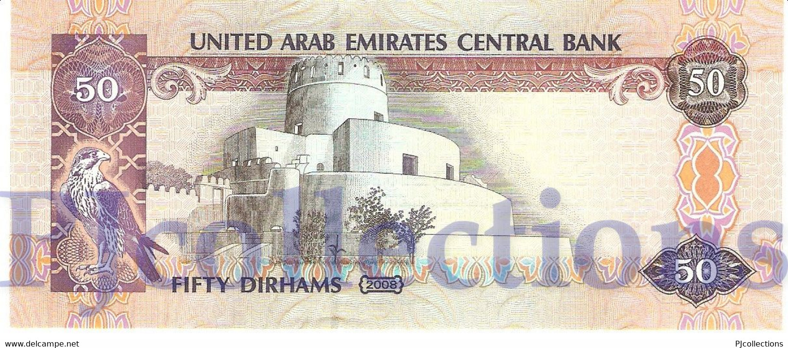 UNITED ARAB EMIRATES 50 DIRHAMS 2008 PICK 29c UNC - Emiratos Arabes Unidos