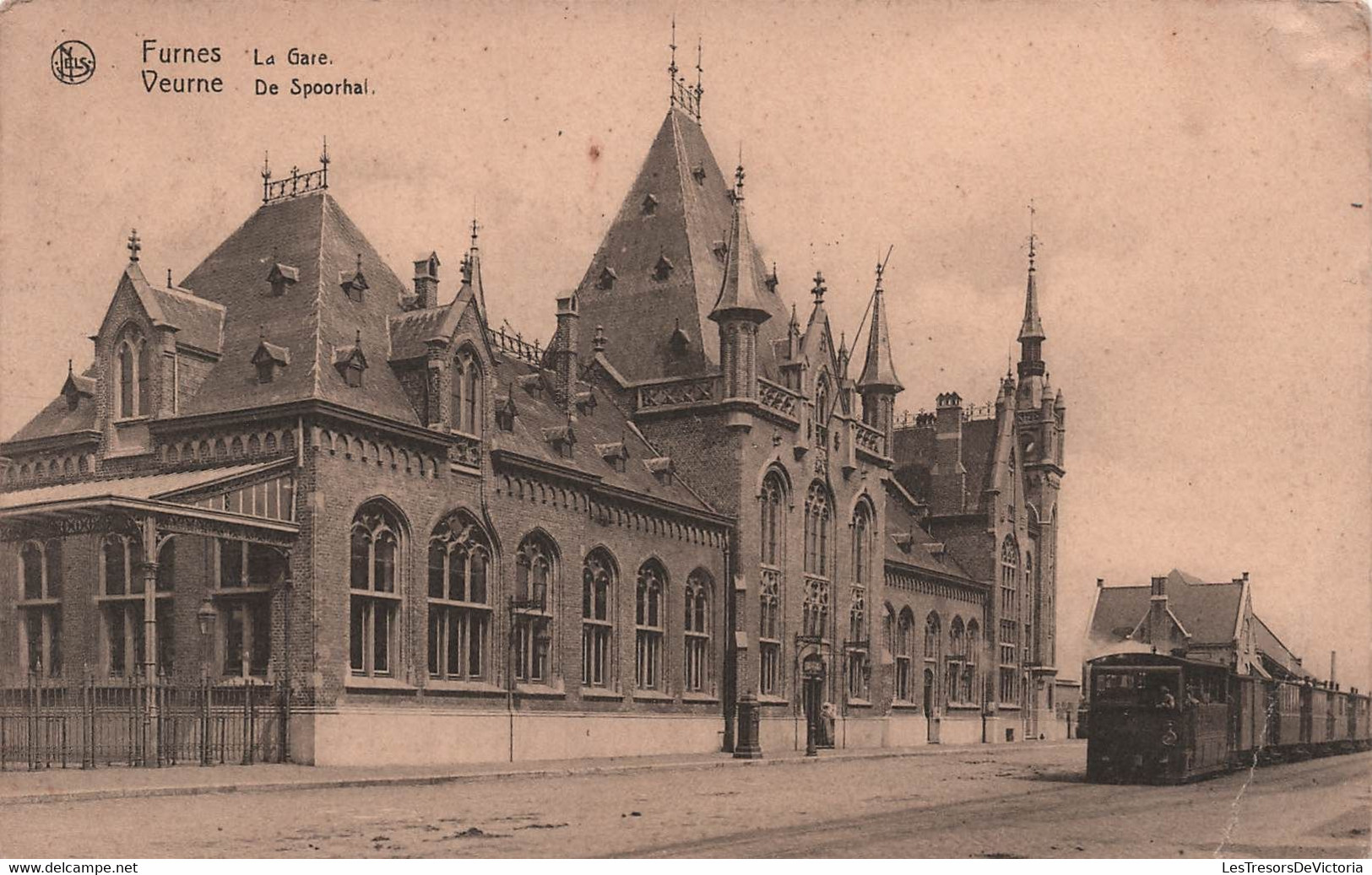 BELGIQUE - La Gare - Furnes - Veurne - Tram - Tramway - Edition Morez Decroo - Carte Postale Ancienne - - Veurne