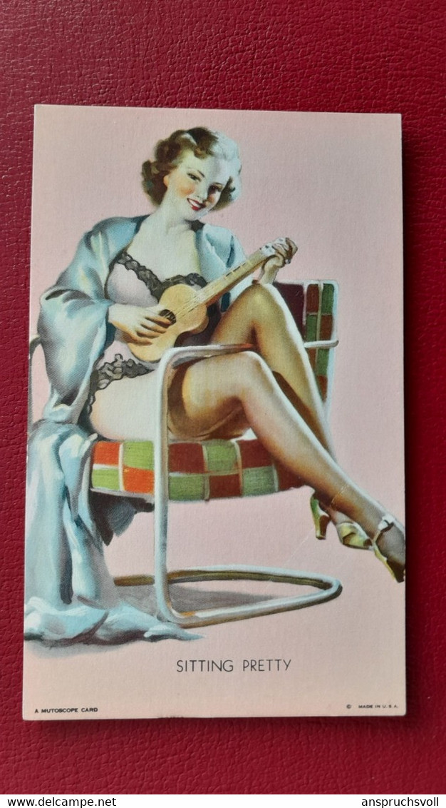 CPA - PIN UPS - FEMMES - A MUTOSCOPE CARD - Sitting Pretty - Pin-Ups