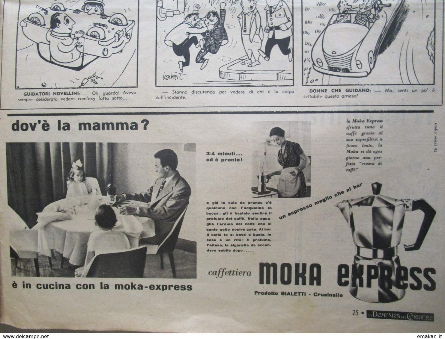 # DOMENICA DEL CORRIERE N 39 / 1957 CAMPIONE D'ITALIA /  VIANI / MESSINA / MOKA EXPRESS / NECCHI - First Editions