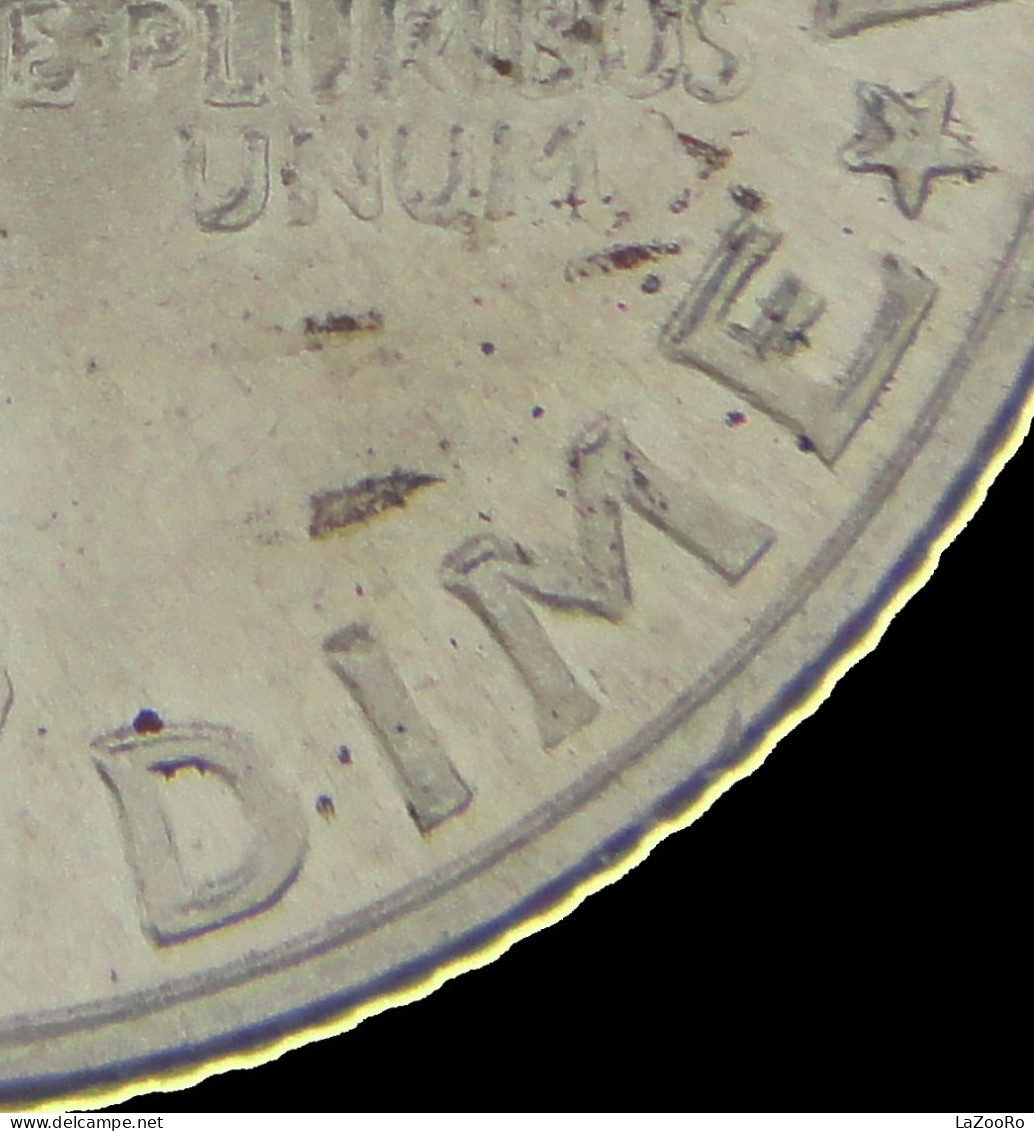 LaZooRo: United States 10 Cent 1 Dime 1936 D UNC  Doubling - Silver - 1916-1945: Mercury