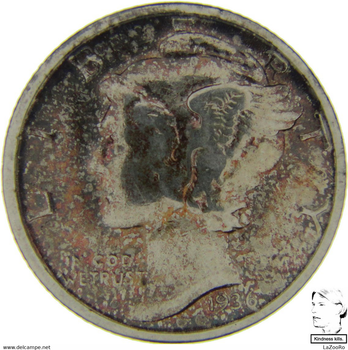 LaZooRo: United States 10 Cent 1 Dime 1936 XF / UNC  - Silver - 1916-1945: Mercury (Mercure)