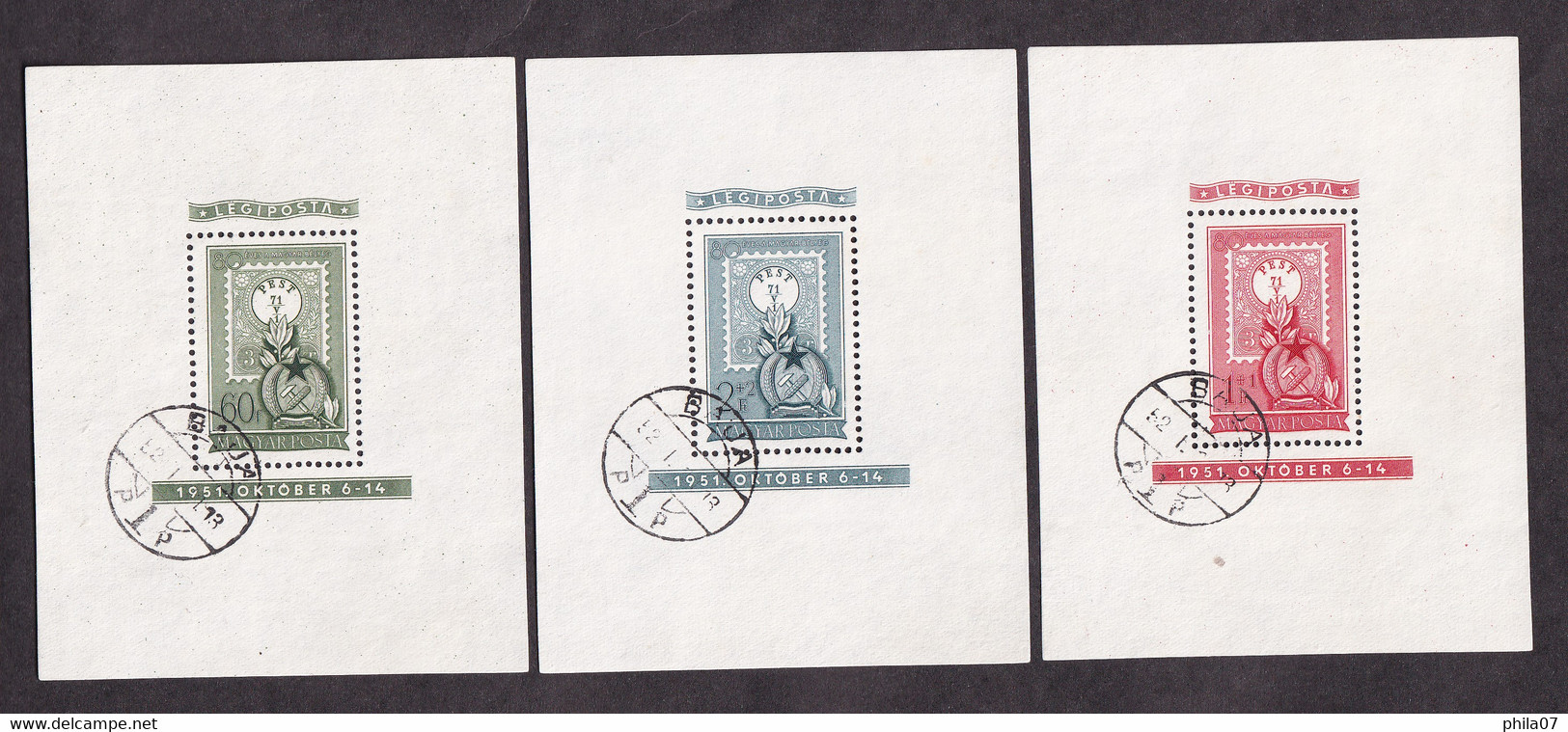 HUNGARY 1951 - Mi.No. 1201/1203, Complete Serie, Canceled / 2 Scans - Used Stamps