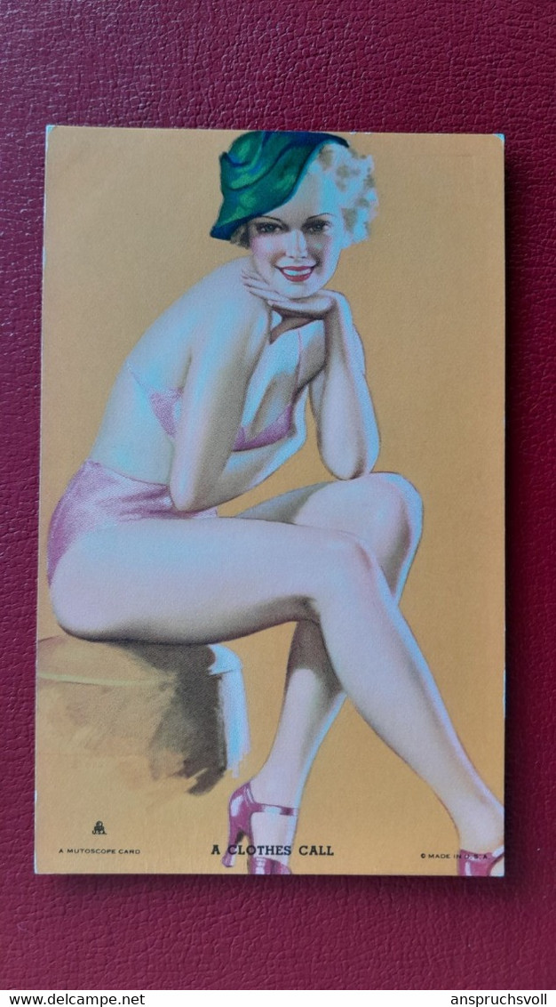 CPA - PIN UPS - FEMMES - A MUTOSCOPE CARD - A Clothes Call - Pin-Ups