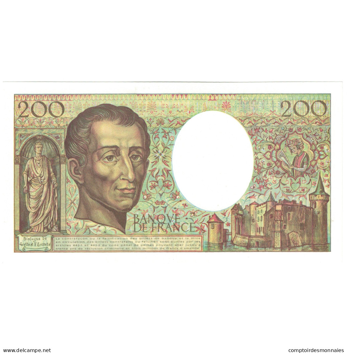 France, 200 Francs, Montesquieu, 1994, R.167 346056, SUP, Fayette:70/02.01 - 200 F 1981-1994 ''Montesquieu''