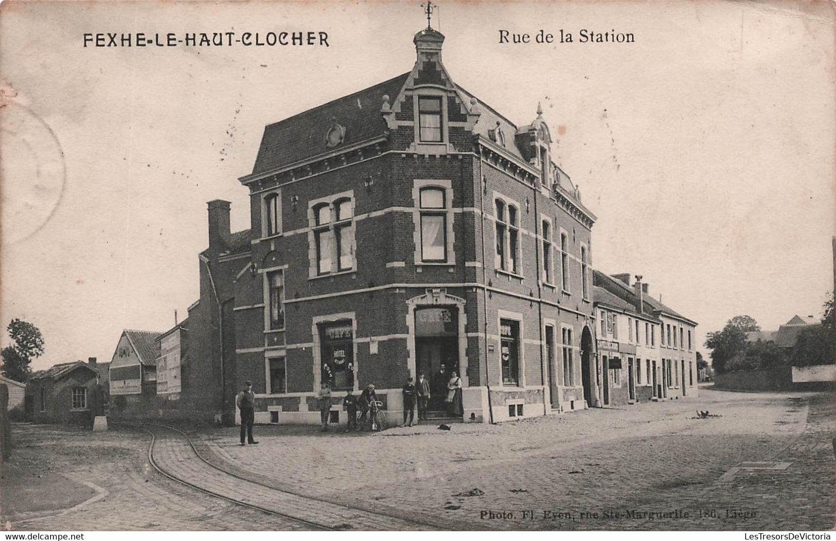 BELGIQUE - Fexhe Le Haut Clocher - Rue De La Station  Animé - Carte Postale Ancienne - - Fexhe-le-Haut-Clocher