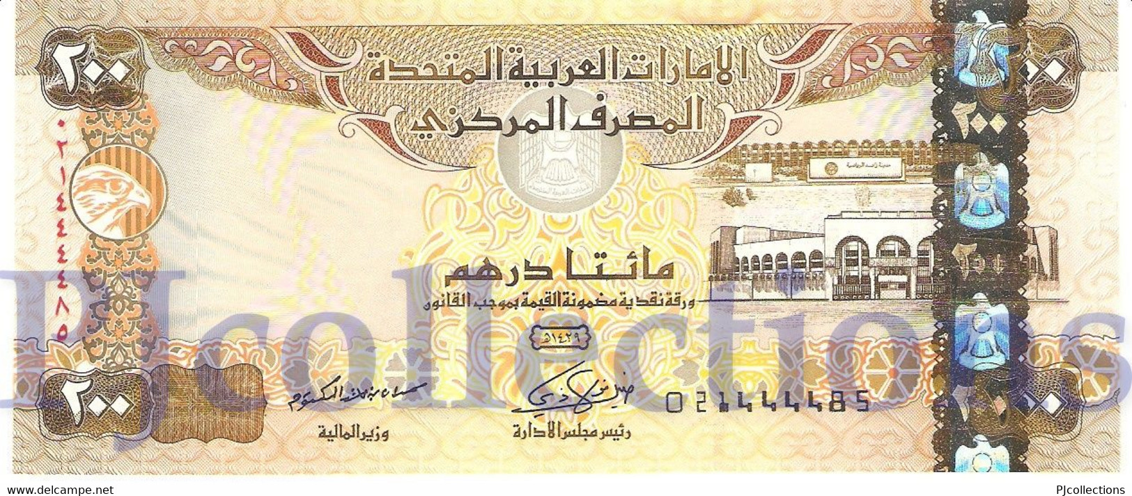 UNITED ARAB EMIRATES 200 DIRHAMS 2008 PICK 31b UNC - Ver. Arab. Emirate