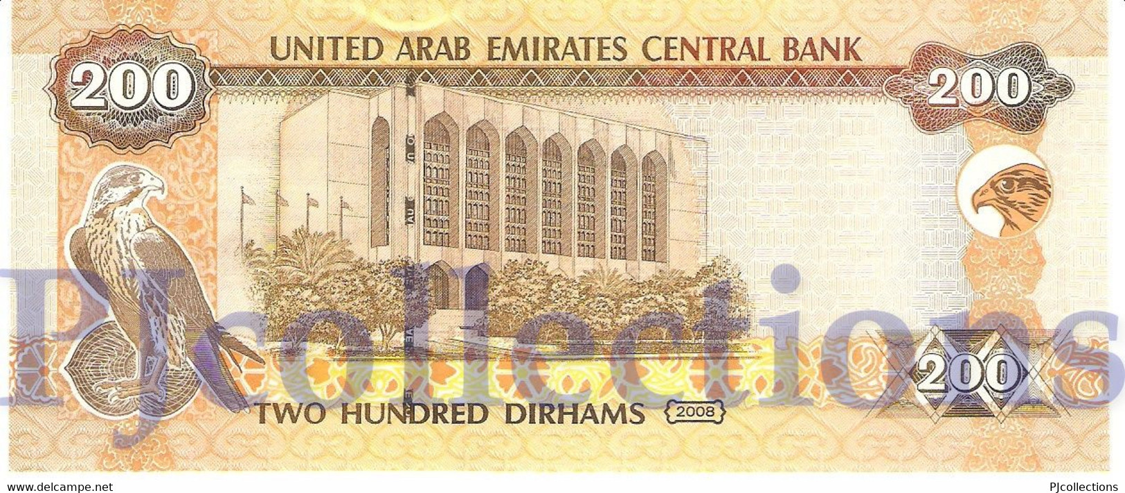 UNITED ARAB EMIRATES 200 DIRHAMS 2008 PICK 31b UNC - Emirats Arabes Unis