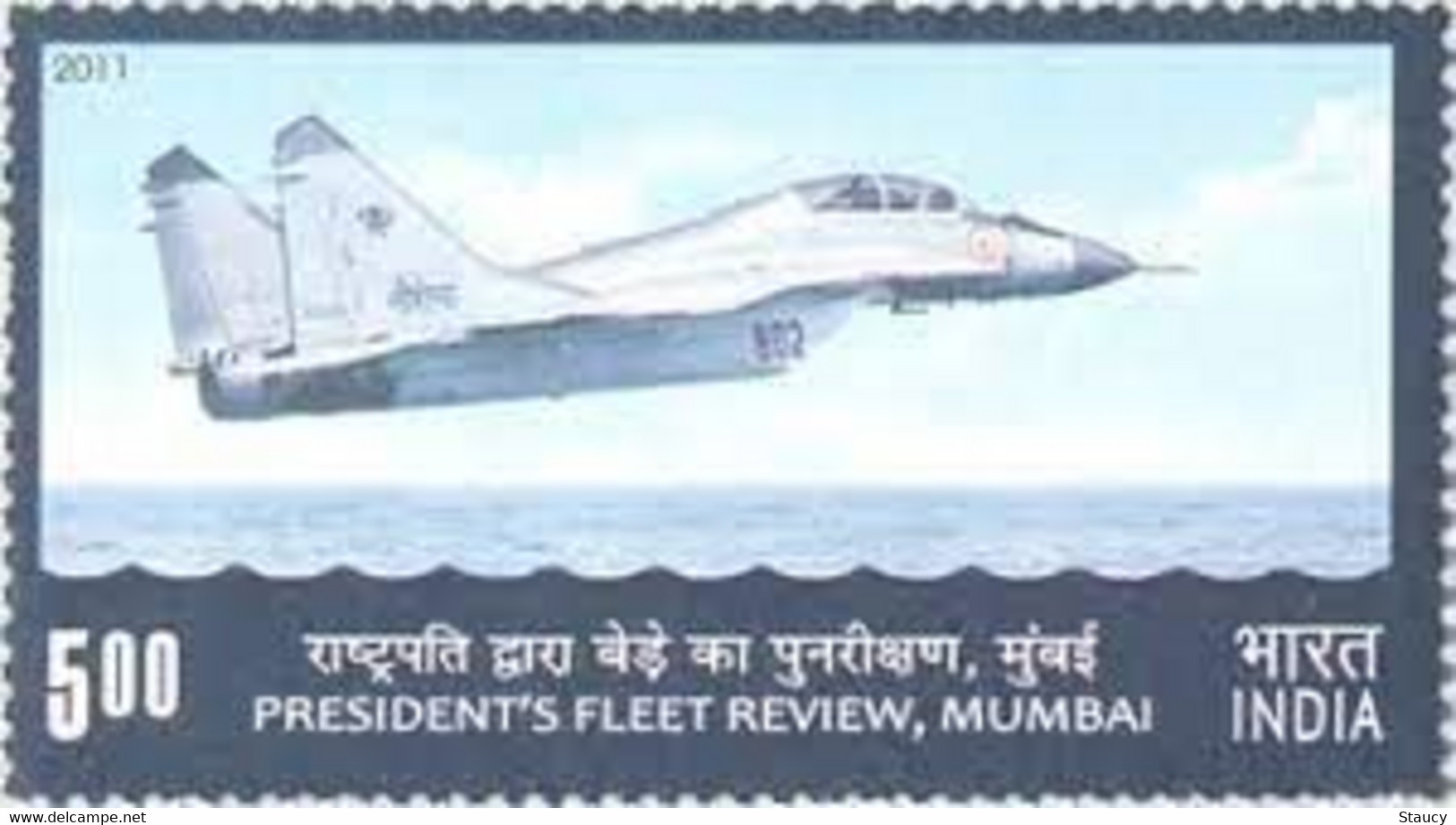 India 2011 President Fleet Review, Fighter Plane, Naval Ships, Submarine 1v Stamp MNH, P.O Fresh & Fine - Autres & Non Classés