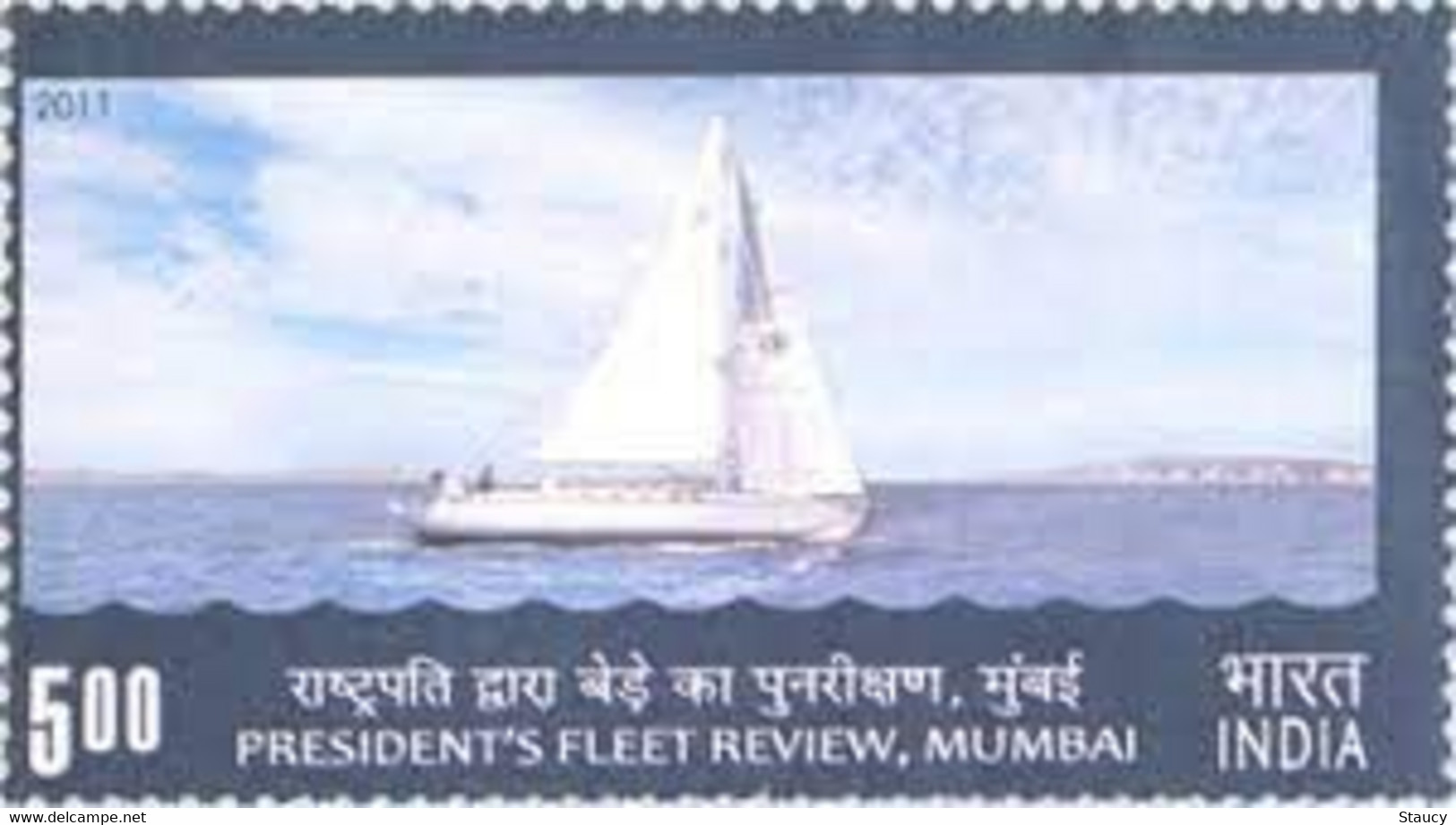 India 2011 President Fleet Review, Fighter Plane, Naval Ships, Submarine 1v Stamp MNH, P.O Fresh & Fine - Autres & Non Classés