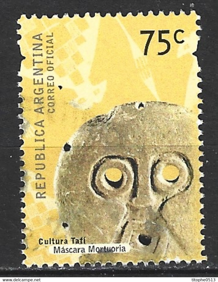 ARGENTINE. N°2211 Oblitéré De 2000. Masque Mortuaire. - Used Stamps