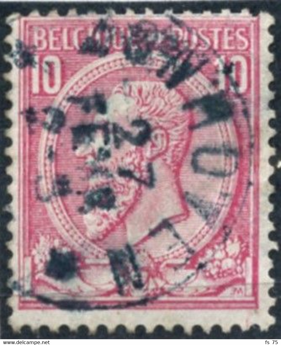 BELGIQUE - COB 46 - 10C ROSE RELAIS A ETOILES ZONHOVEN - 1884-1891 Leopold II