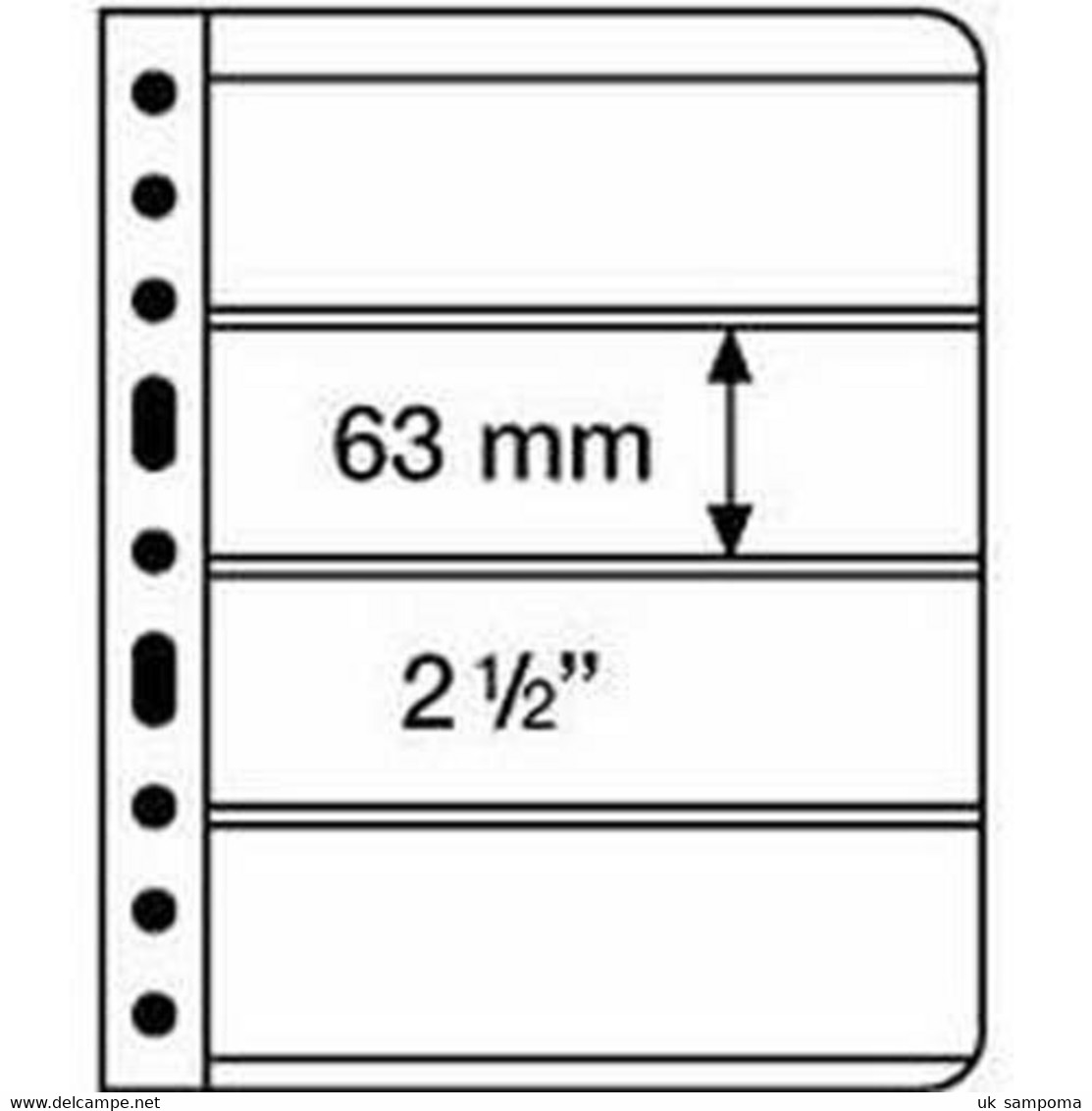 Plastic Pockets VARIO, 4-way Division, Black Film - Enveloppes Transparentes