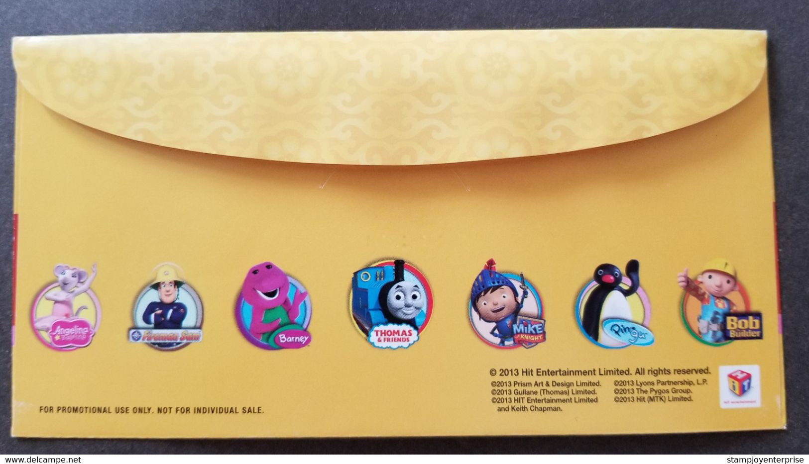 Malaysia Thomas & Friend Barney Mike 2013 Cartoon Animation Chinese New Year Angpao (money Packet) - New Year