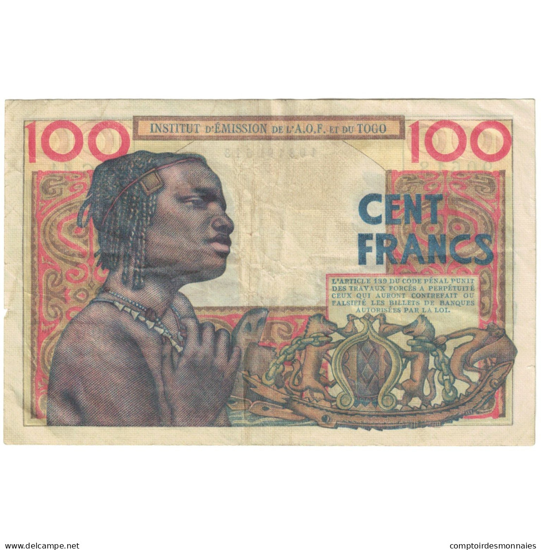 Billet, Afrique-Occidentale Française, 100 Francs, 1957, 1957-05-20, KM:46, TTB - Togo