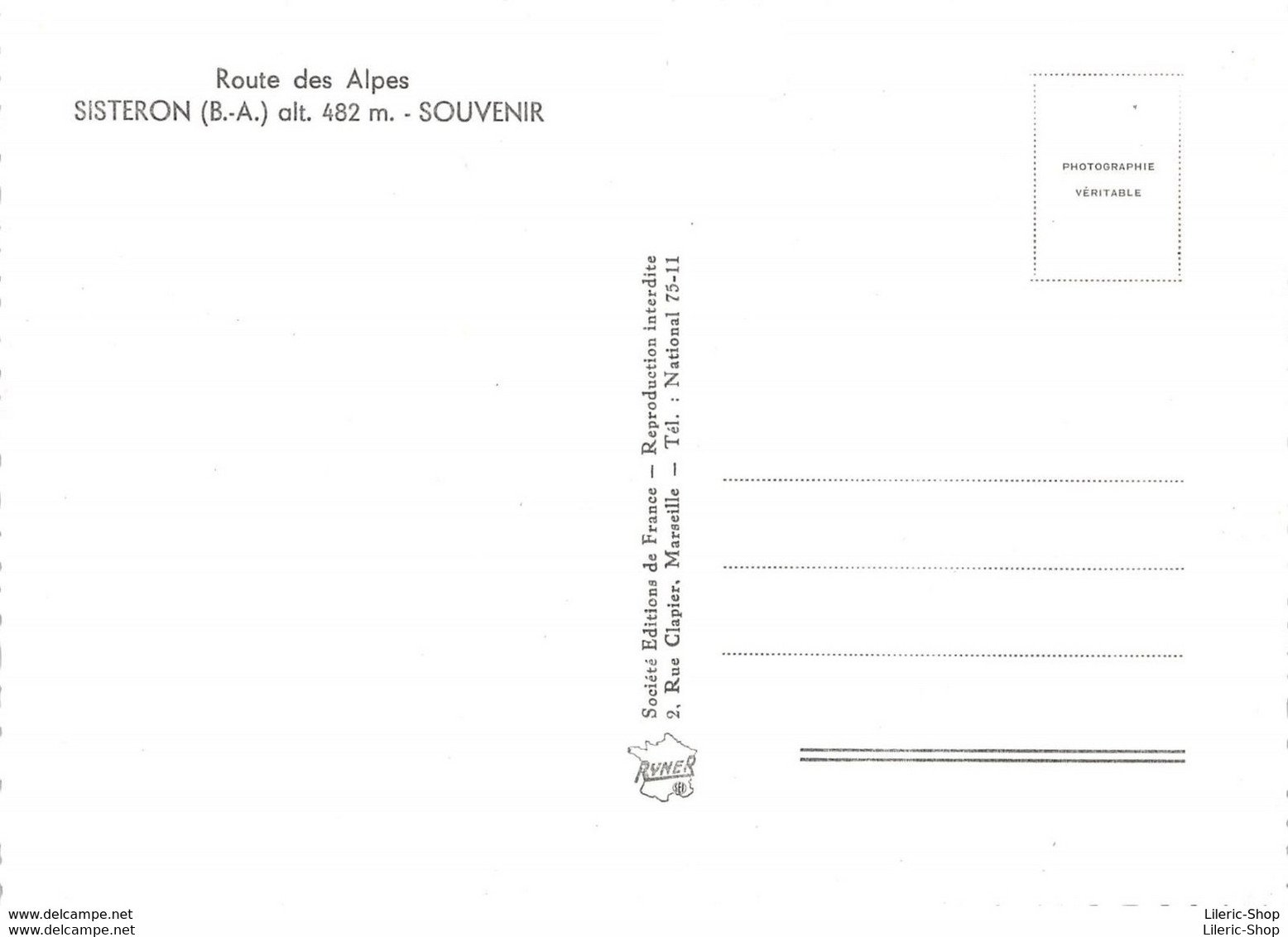 [04] SISTERON - LA ROUTE DES ALPES -SOUVENIR EN 4 VUES - Cpsm GF Dentelée ± 1960 - Sisteron