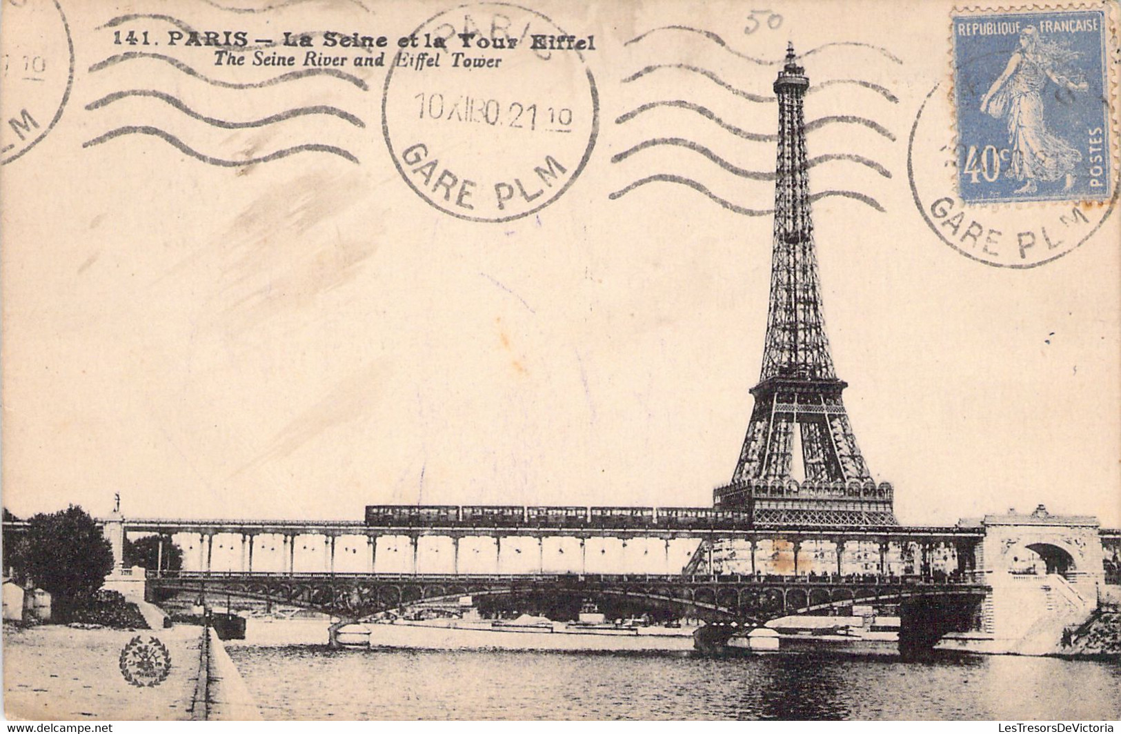 FRANCE - 75 - PARIS - La Seine Et La Tour Eiffel  -  Carte Postale Ancienne - Eiffelturm