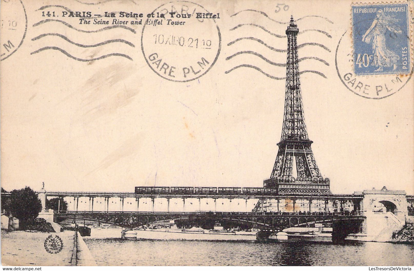 FRANCE - 75 - PARIS - La Seine Et La Tour Eiffel  -  Carte Postale Ancienne - Eiffeltoren