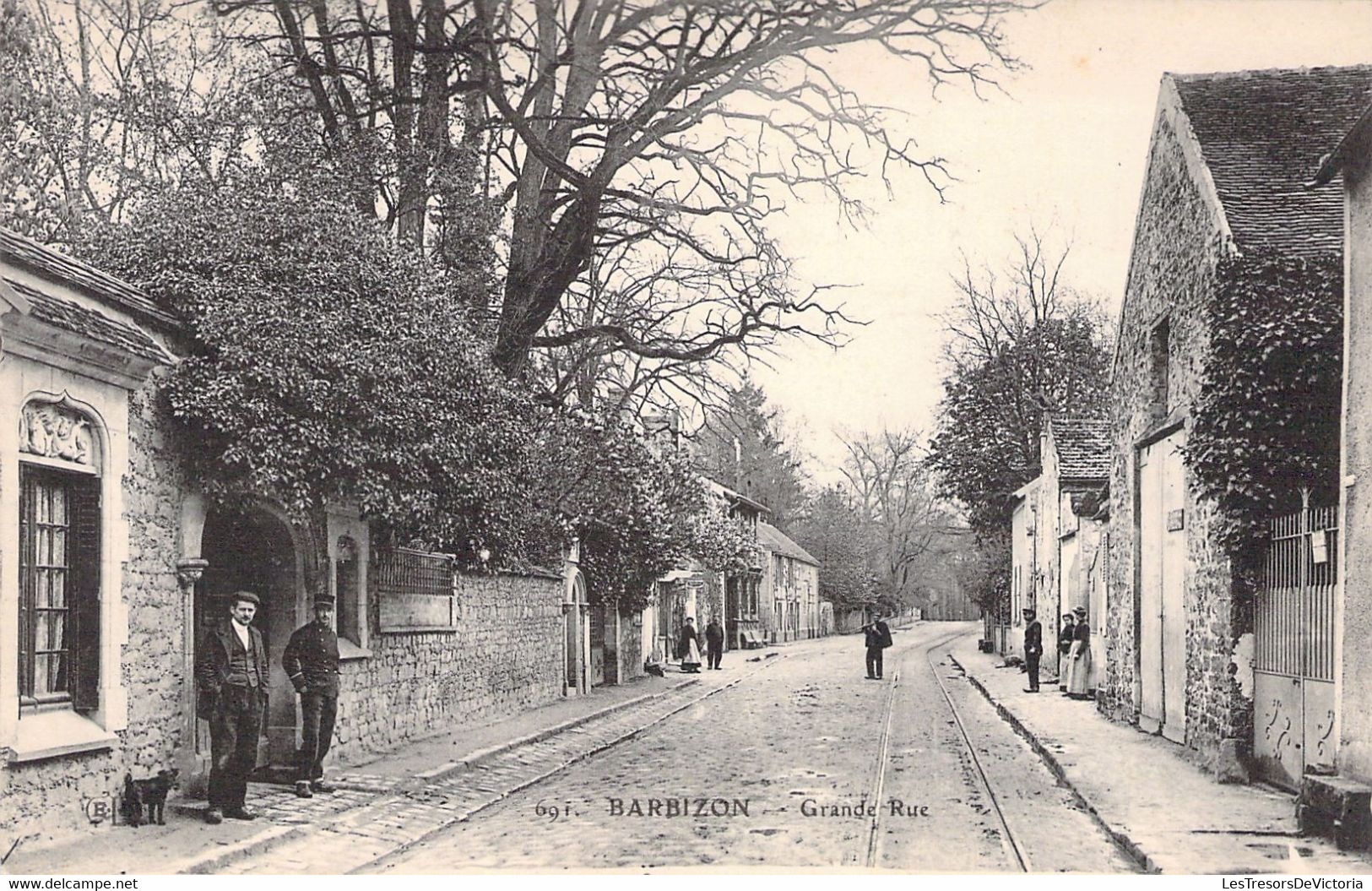 FRANCE - 77 -  BARBIZON - Grande Rue -  Carte Postale Ancienne - Barbizon