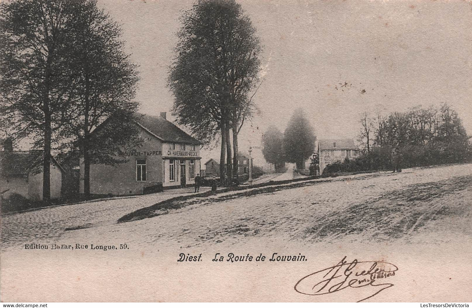 BELGIQUE - Diest - La Route De Louvain - Edition Bazar - Carte Postale Ancienne - - Diest