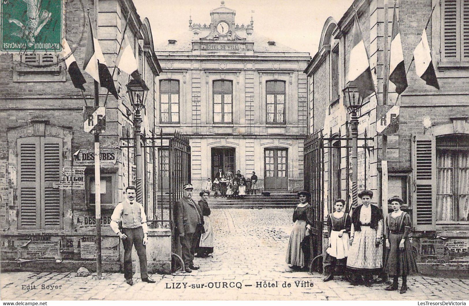 FRANCE - 77 -  LIZY SUR OURCQ - Hôtel De Ville  -  Carte Postale Ancienne - Lizy Sur Ourcq