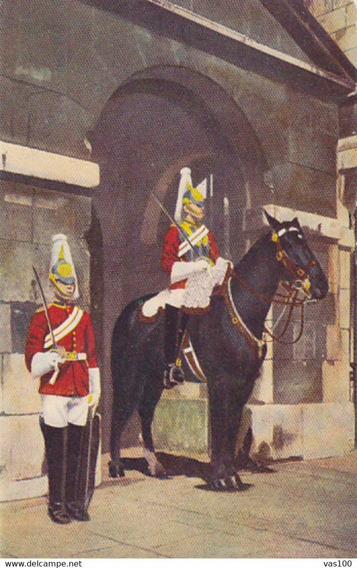 CPA LONDON- WHITEHALL, THE GUARDS, UNSIGNED ILLUSTRATION - Whitehall