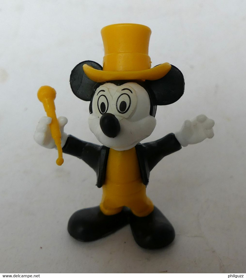 FIGURINE KINDER DISNEY MONTABLE PLASTIQUE MICKEY AVEC UN MICRO 1990 COMPLET - Montables