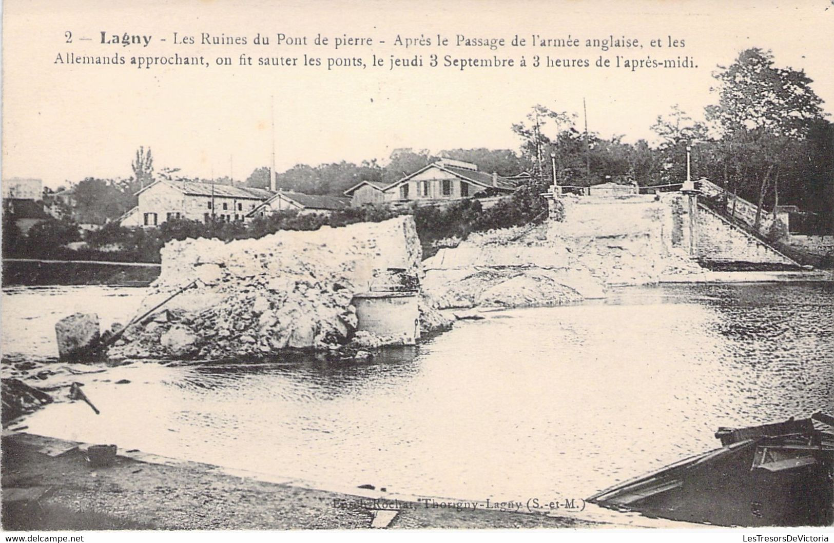 FRANCE - 77 - LAGNY SUR MARNE - Les Ruines Du Pont De Pierre -  Carte Postale Ancienne - Lagny Sur Marne