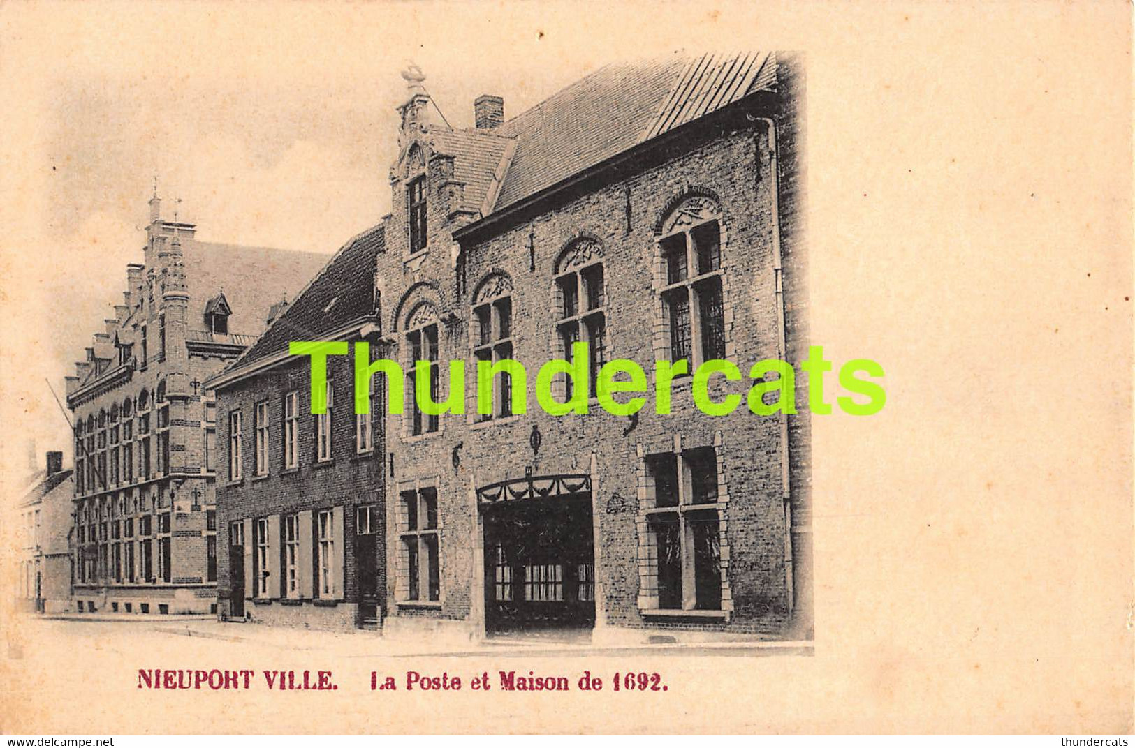 CPA NIEUWPOORT NIEUPORT VILLE LA POSTE ET MAISON DE 1692 - Nieuwpoort