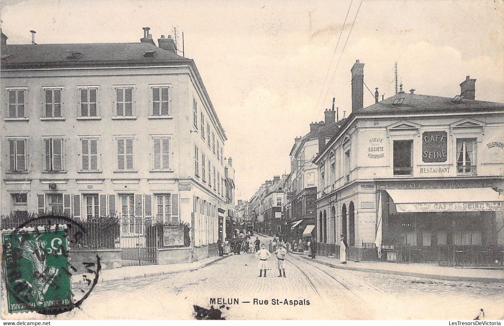 FRANCE - 77 - MELUN - Rue St ASPAIS -  Carte Postale Ancienne - Melun